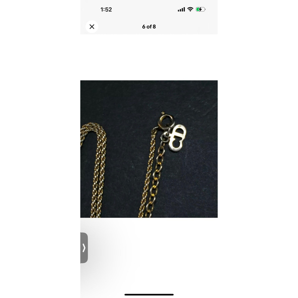 Christian Dior Gold Plated CD Logo Necklace - Picture 4 of 7